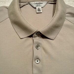 Calvin Klein Men's Light Gray Polo Shirt